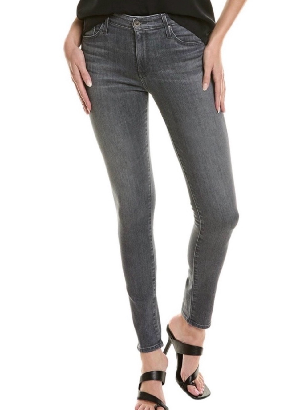 AG- Adriano Goldschmied - The Farrah Skinny Crop high rise - dark gray sz 27